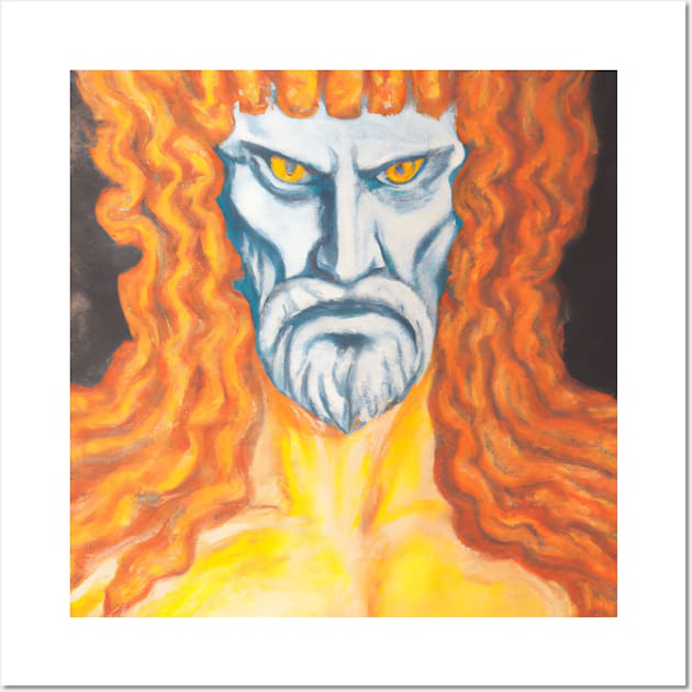 Portrait of the greek god Zeus Wall Art by Ravenglow